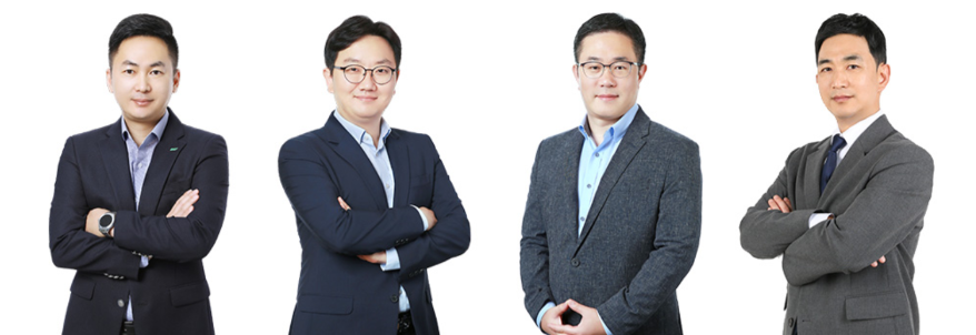 (좌측부터) BGF리테일 영업·개발부문장 임민재 상무, 인사총무실장 장영식 상무, 4권역장 윤현수 상무, BGF 글로벌담당 우진용 상무