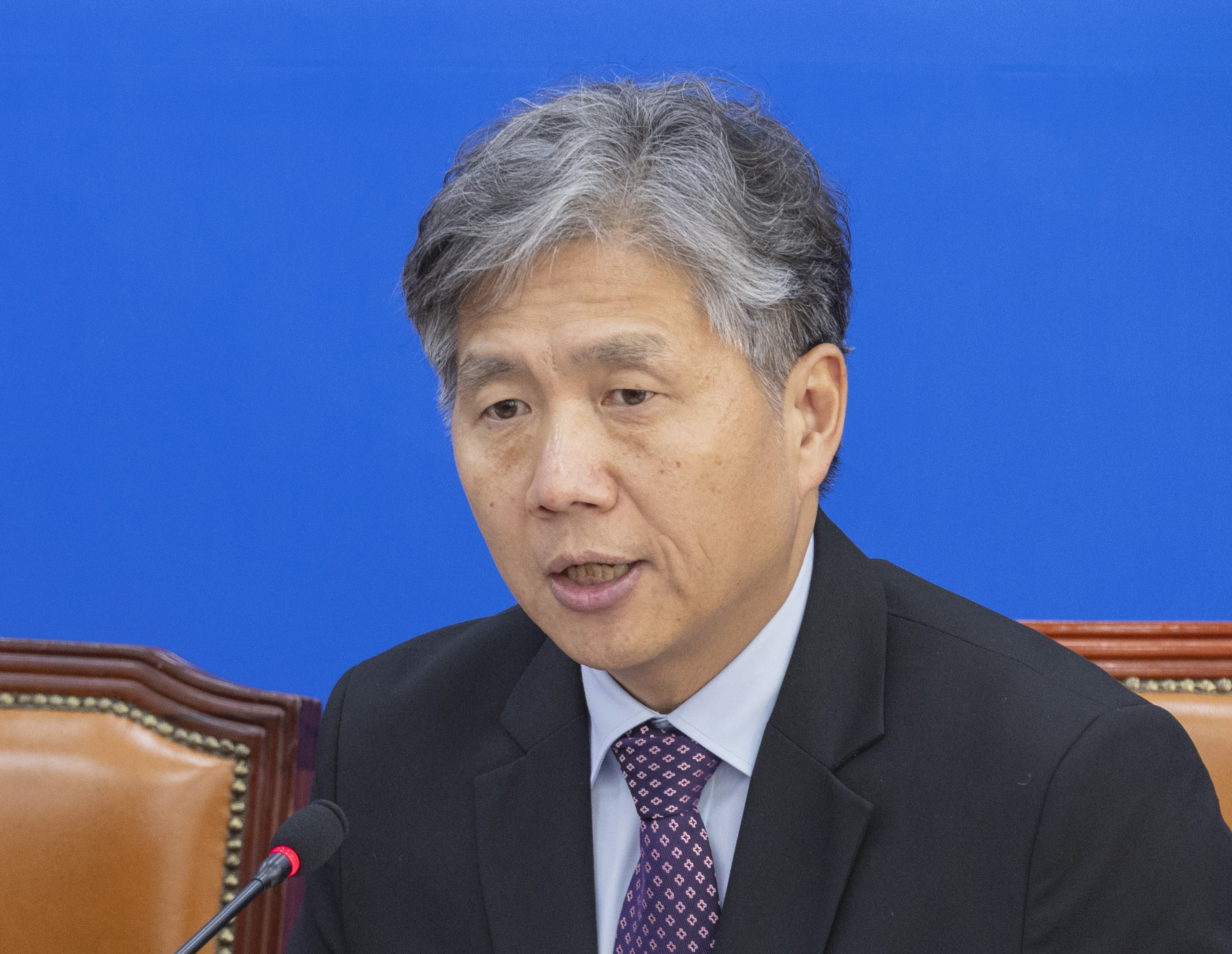 산재 예방 TF 입법추진 과제 발표에서 발언하는 류현철 본부장