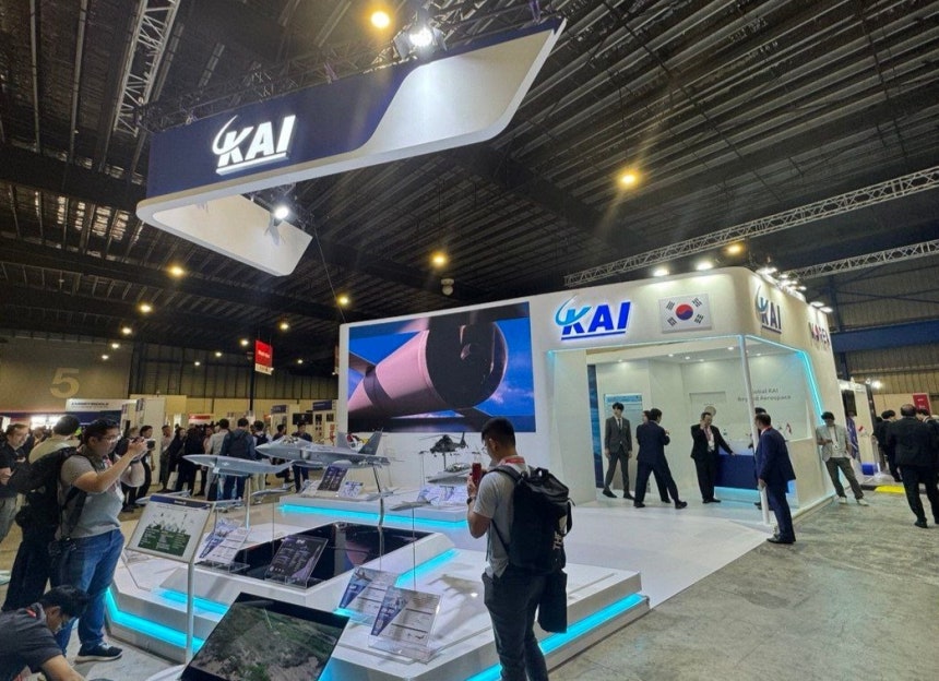 사우디아라비아 국제 방위산업 전시회 'WDS 2026'에 설치된 한국항공우주산업(KAI)의 전시 부스 모습 (한국항공우주산업(KAI) 제공)