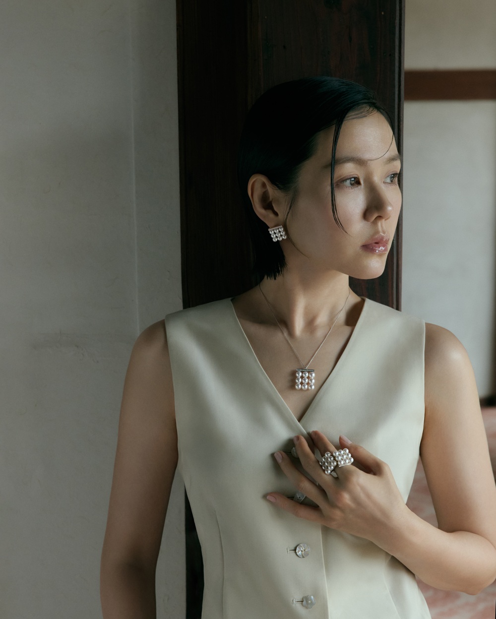 balance build diamonds pave Pendant, balance build diamonds pave Earrings, balance build diamonds pave Ring, balance build Ring. / 사진=타사키 제공