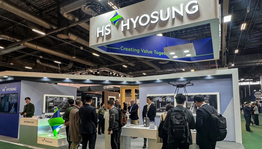 HS효성첨단소재 JEC 월드 2026 전시 부스 (HS효성첨단소재 제공)