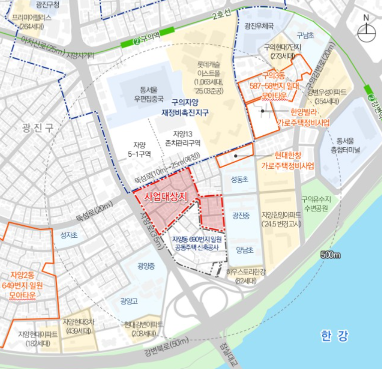 위치도(광진구 자양2동 681번지 일대 모아타운) (자료 제공=서울시)