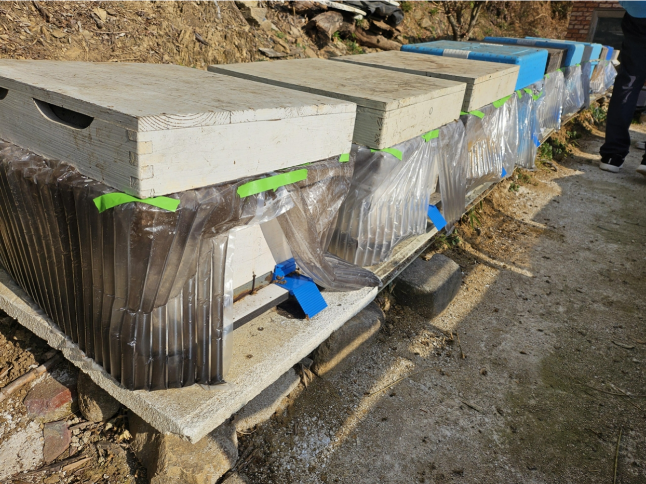 물주머니 보온 벌통