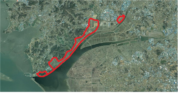 경기도 화성시 화옹지구 농업개발 사업지 항공사진
