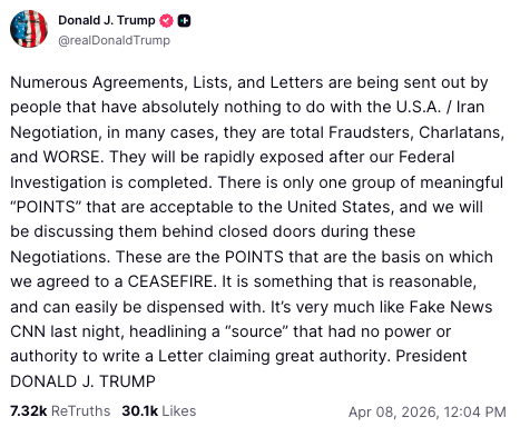 출처 : 트루스소셜(@realDonaldTrump)