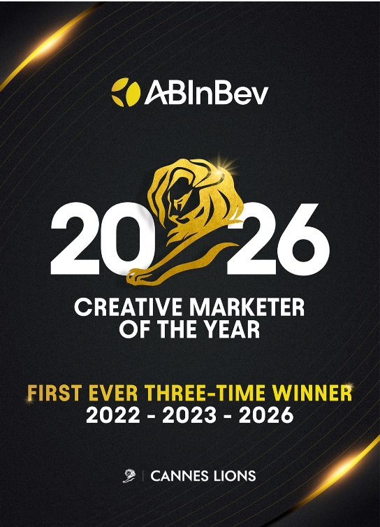 오비맥주의 글로벌 본사인 AB인베브가 '칸 라이언즈 국제 광고제(The Cannes Lions International Festival of Creativity)'가 수여하는 '올해의 크리에이티브 마케터 2026(Creative Marketer of the Year 2026)'에 선정됐다. (사진=오비맥주)