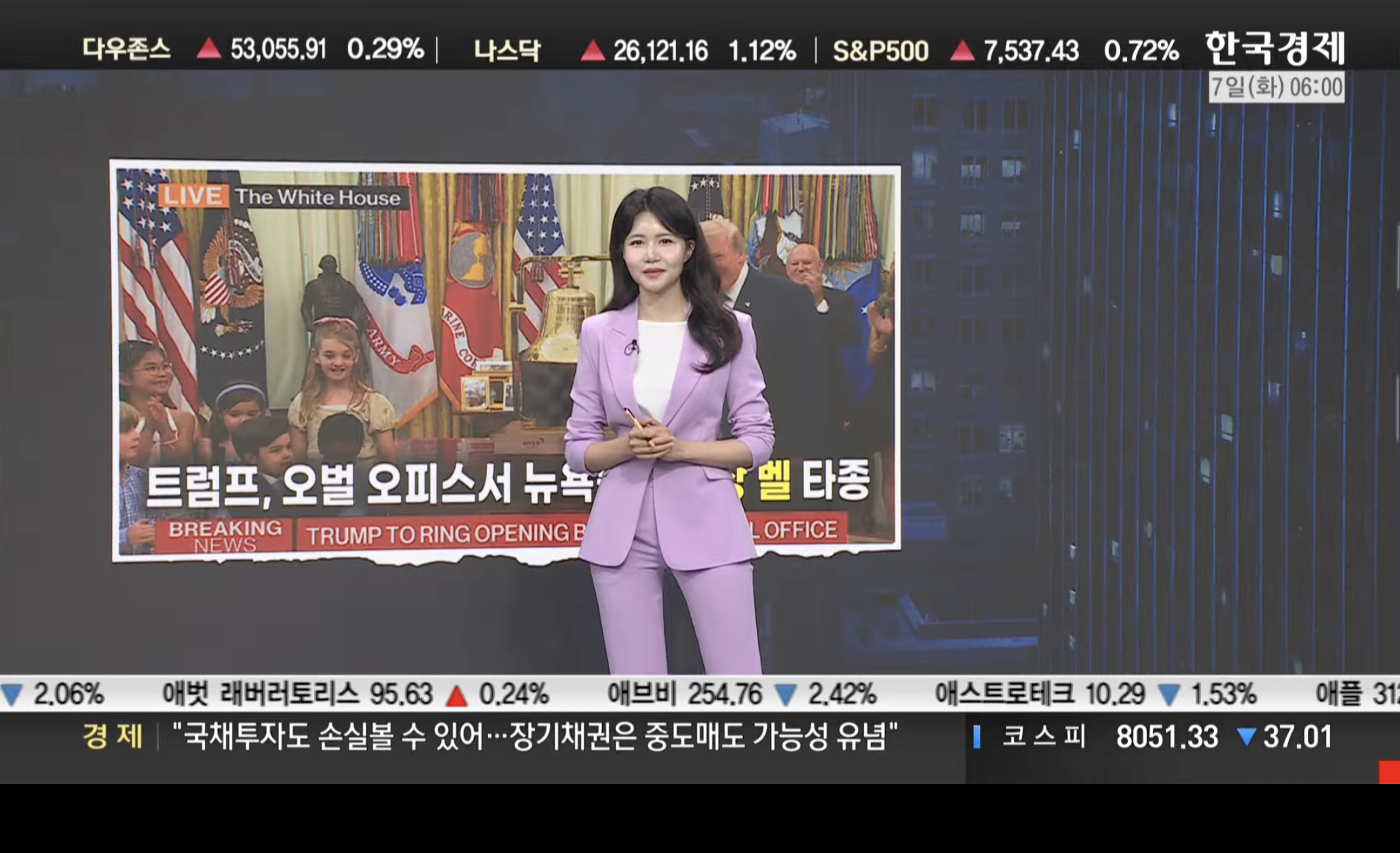 트럼프 '백악관 타종' 파격 행보... 월가 경고 속 '진짜 대장' 삼성전자... - 뉴스 썸네일 이미지