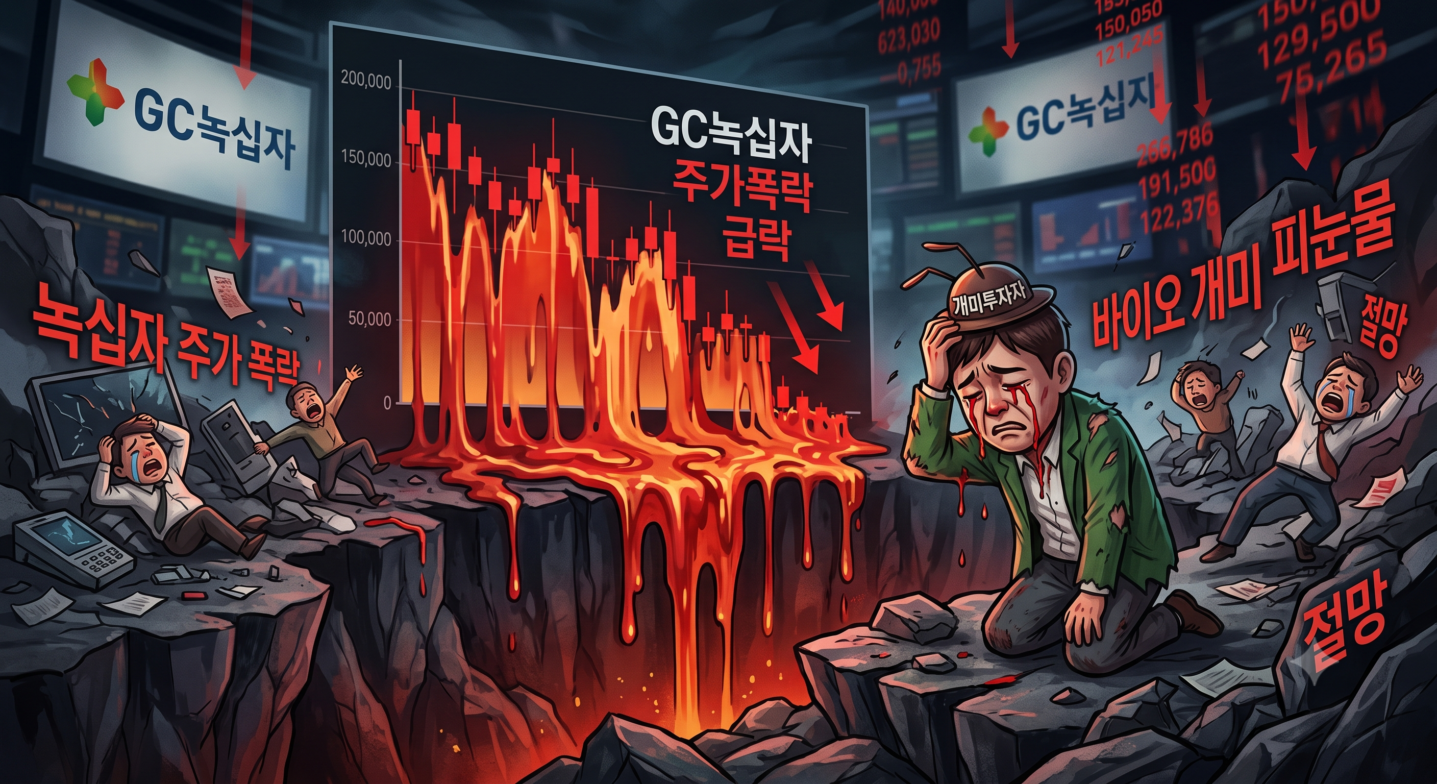 녹아버린 녹십자 주가...바이오 개미 '피눈물' [B급기자의 B급리포트] - 뉴스 썸네일 이미지