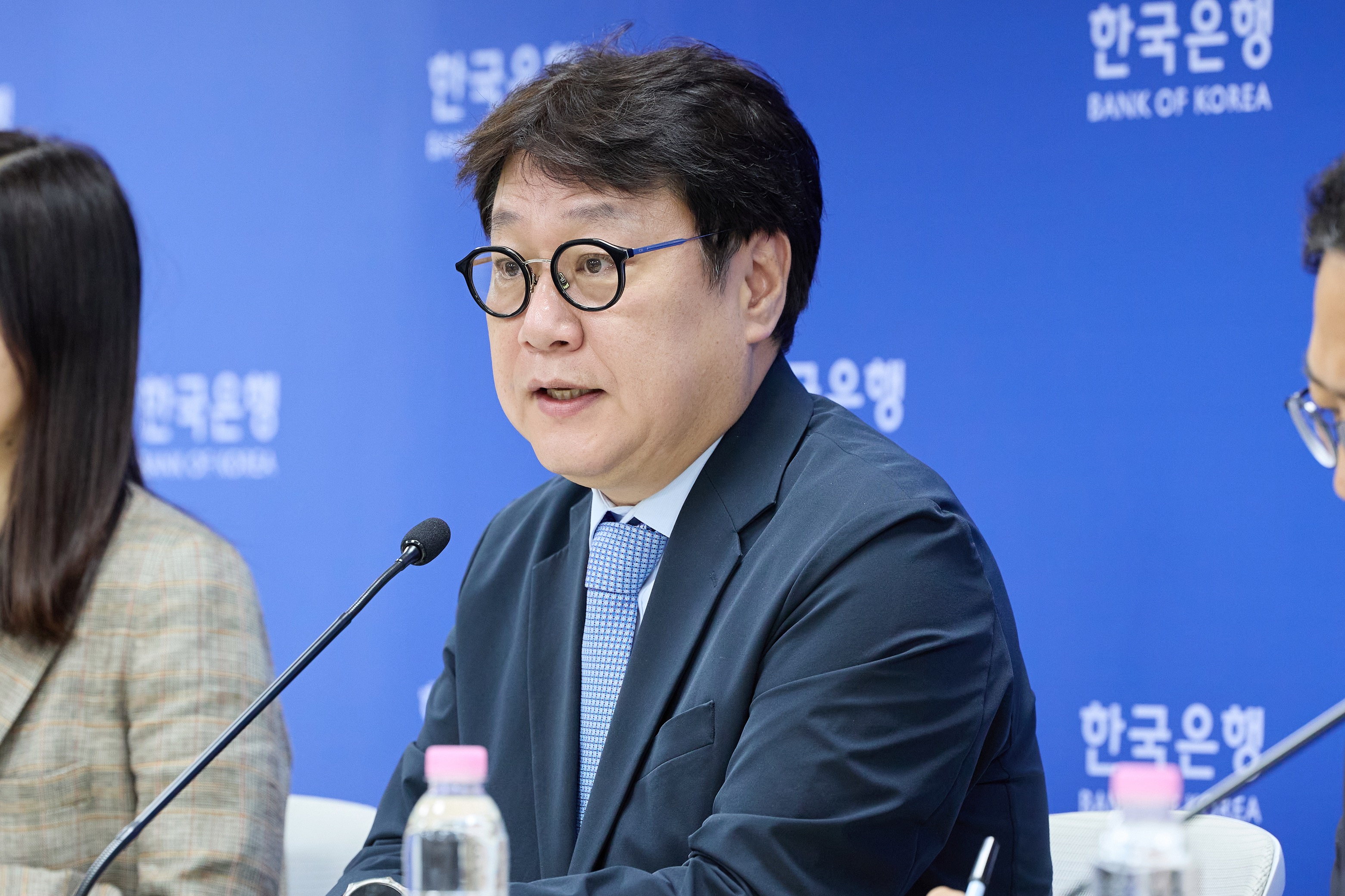 이동원 한국은행 경제통계2국장이 23일 오전 서울 중구 한국은행에서 열린 2026년 2/4분기 실질 국내총생산(속보) 설명회에서 발언하고 있다. (사진: 한국은행)