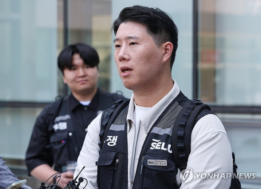 최승호 초기업노조 삼성전자지부 위원장. 연합뉴스
