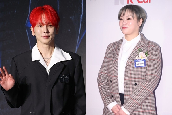 샤이니 키(왼쪽)와 유튜버 입짧은햇님. (사진=연합뉴스)