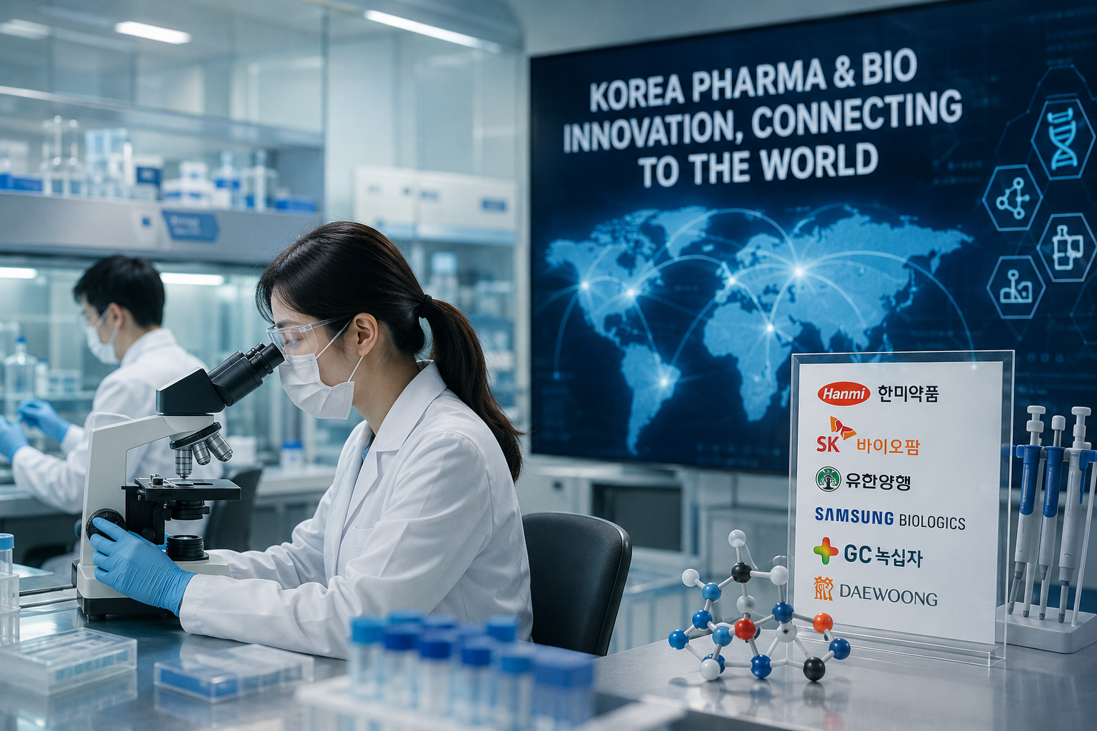 R&D 투자를 바탕으로 'K-파마'의 글로벌 위상이 최근 견고해지고 있다(사진=기사 이해를 돕기 위해 AI를 활용한 일러스트).