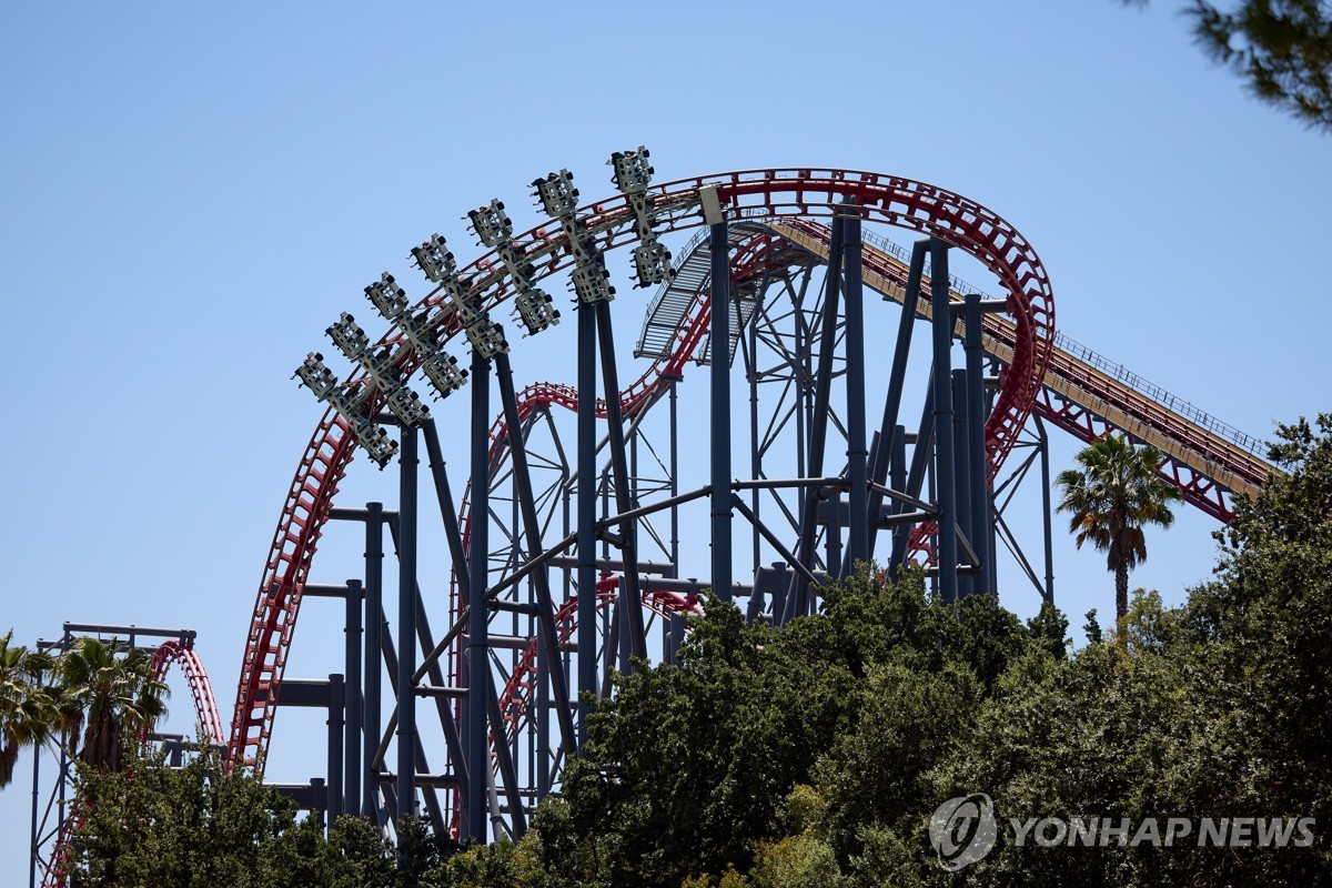 식스플래그의 롤러코스터. 사진=연합뉴스