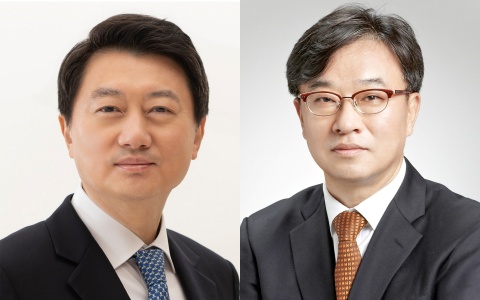장호진 현대지에프홀딩스 대표이사 부회장(왼쪽)과 박홍진 현대그린푸드 대표이사 부회장(오른쪽). (사진=현대백화점그룹)