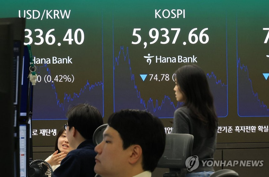 29일 서울 중구 하나은행 본점에 코스피가 표시되고 있다. 연합뉴스
