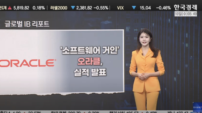 월가, 파티 경고등 속 .... '오라클' 시간 외 +26% [ 한경, 월가 IB리포트 ]