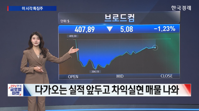 오라클 13% 폭락 쇼크… 브로드컴 실적 앞두고 불안 [ 한경, 미증시 특징주 ] 