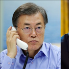 대통령,북한,통화,관계자
