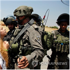 군인,이스라엘,팔레스타인,미미,체포,여성