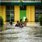 필리핀,태풍,피해,마을,대피,홍수