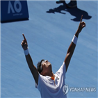 선수,남자단식,아시아,호주오픈,4강