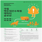 국립백두대간수목원,캐릭터,작품