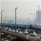 테헤란,대기오염,이란,차량,5일,대기,공기