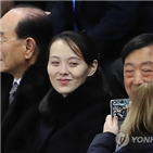 북한,김여정,이방카,사람,올림픽
