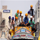 인도,트럭,노동자