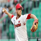 SK,켈리,1군,시즌,에이스