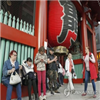 증가,외국인,방일