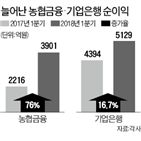 농협금융,동기,전년,개선,실적,당기순이익