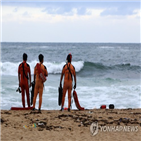 발견,옹치,해변