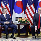 대통령,트럼프,회담,비핵화,종전선언,메시지,논의