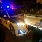 경찰,차량,주차,도주,부산