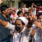 의류,노동자,시위,방글라데시,산업,개선