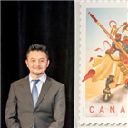 우표,디자인,돼지,캐나다