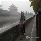 중국,오염,도시,대기오염,공기