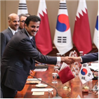 카타르,한국,선박,대통령