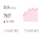 코스닥,종목,상승세,반면,상승,0.78,1.23