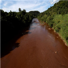 붕괴사고,브라질,지역,강물