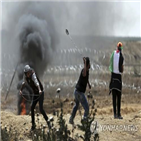 팔레스타인,유혈,시위대,지난해