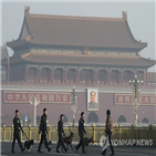 중국,톈안먼,시위,노래