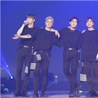 뉴이스트,아론,러브,민현,콘서트,행복,무대,공연,백호,관객