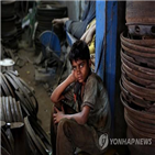 아동노동,지수,세계,중국,인도