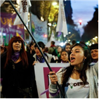 여성,아르헨티나,낙태,폭력,합법화,법안,시위