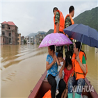 전날,지진,실종,폭우,중국