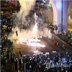 홍콩,인민일보,비판,시위,외부,세력