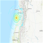 지진,칠레,규모
