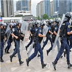 중국,경찰,훈련,홍콩,사태,선전